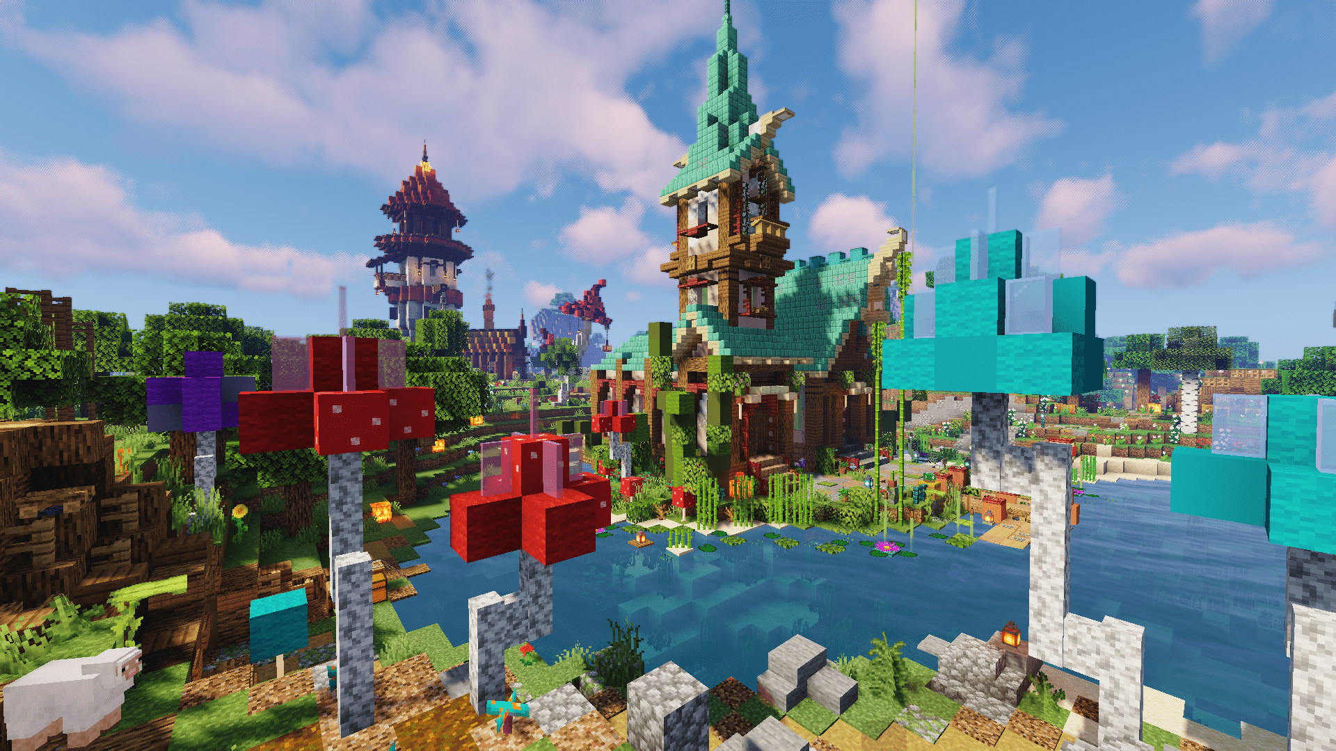 Minecraft fantasy house.