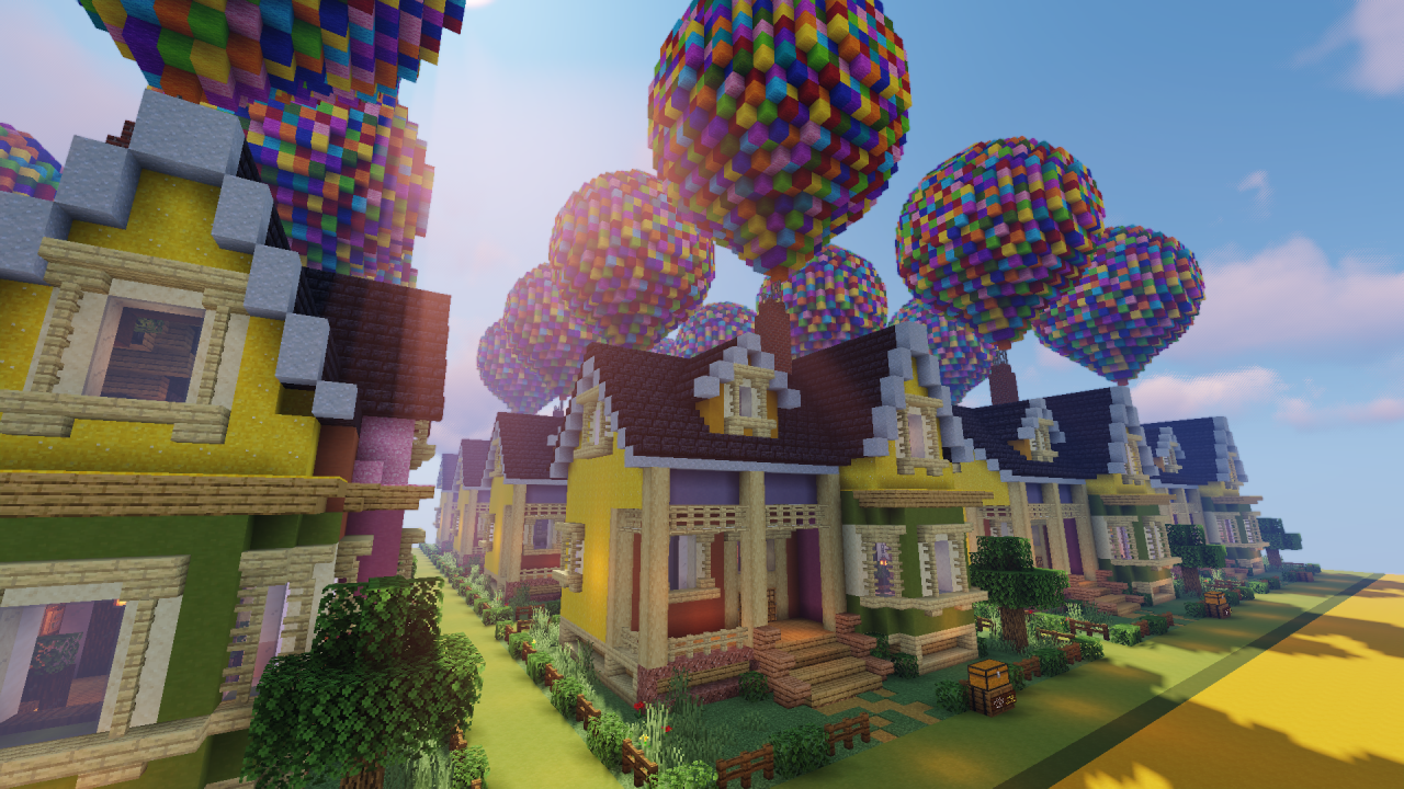 The UP house in minecraft