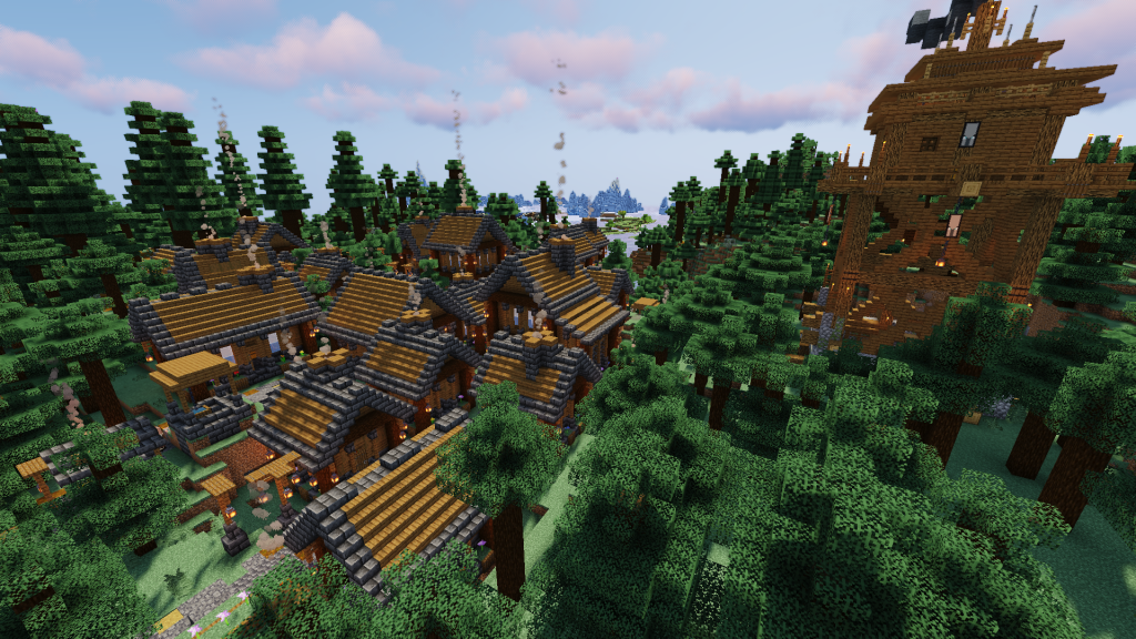 Spruce village in Minecraft