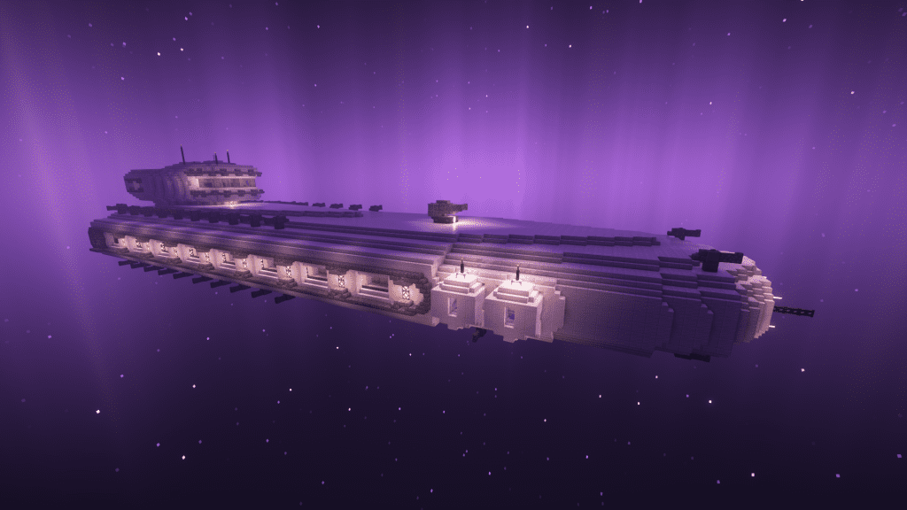 Space ship built in minecraft